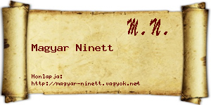 Magyar Ninett névjegykártya